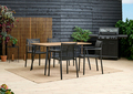 Havebord Beijing sort/teak 148 x 85 cm - Sunlife